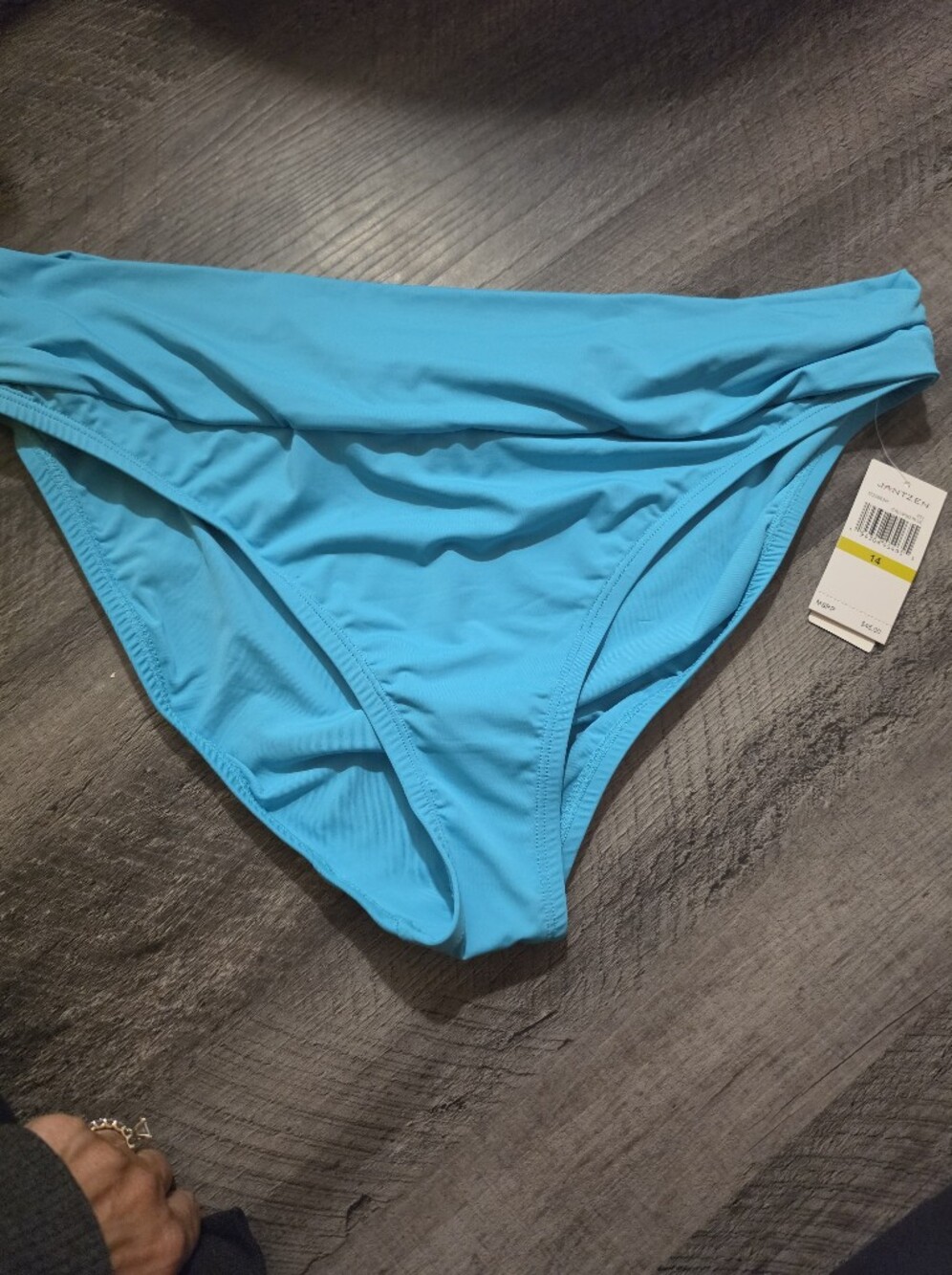 Jantzen Turquoise Low-Rise Bikini Bottom Size 14